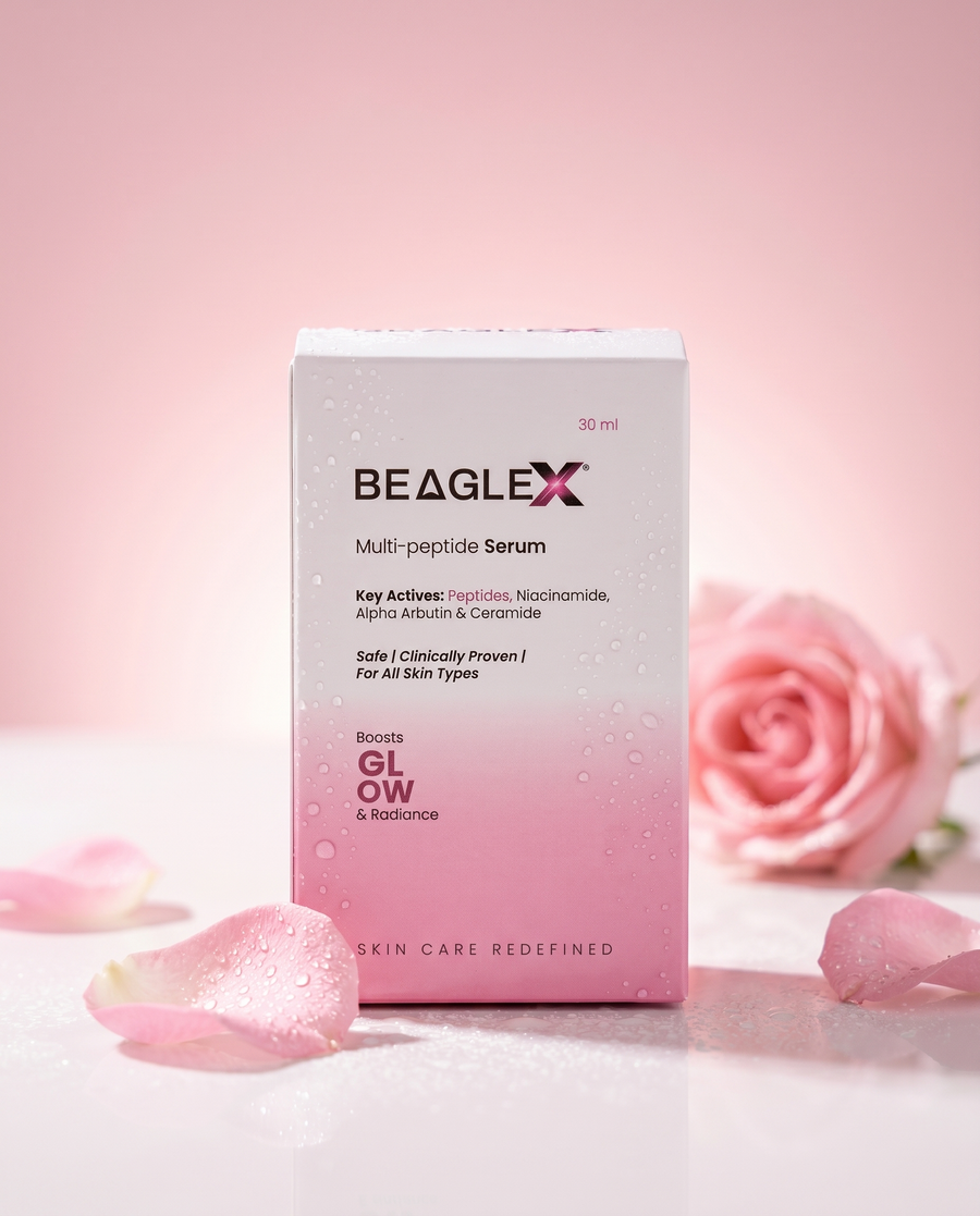 BeagleX Multi-Peptide Serum | Peptides + Niacinamide + Alpha Arbutin + Ceramide | Glow & Radiance, Fades Dark Spots – 30ml