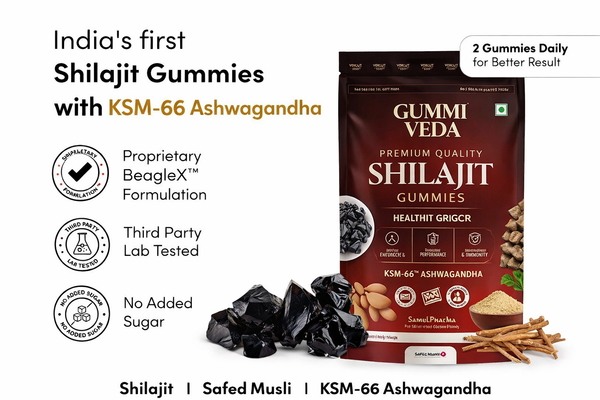 Gummyveda™ All Day Energy Gummies – Natural Orange Flavor | Sustained Focus & Vitality | 60 Vegan Gummies